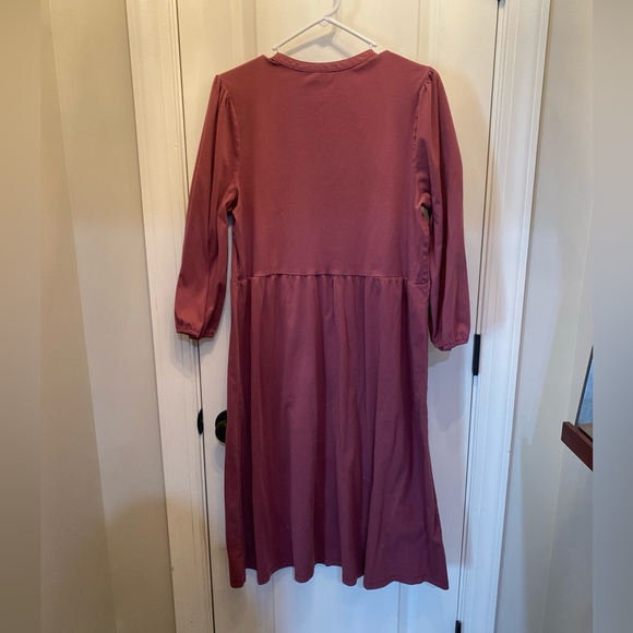 Gap xl Aline midi purple button up dress - Picture 4 of 8